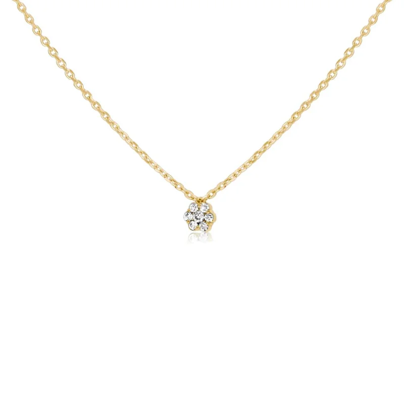 Collier marguerite Excellence Or Jaune 750/1000 & Diamants