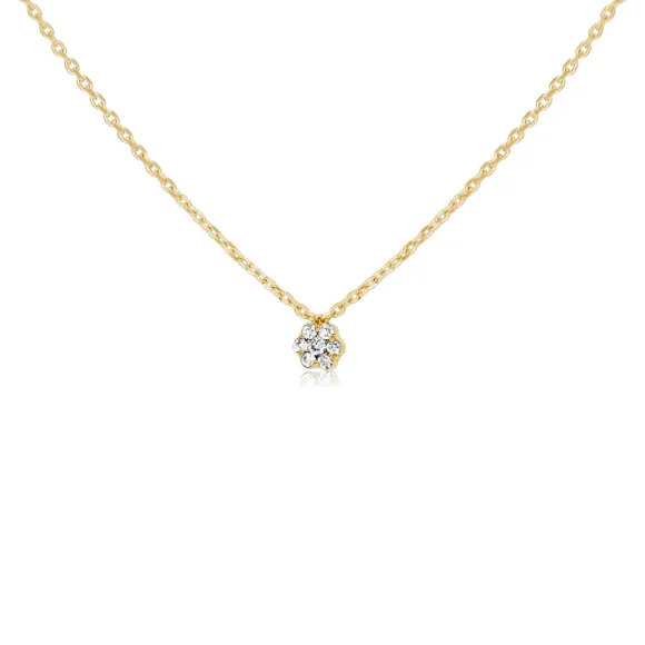 Collier marguerite Excellence Or Jaune 750/1000 & Diamants