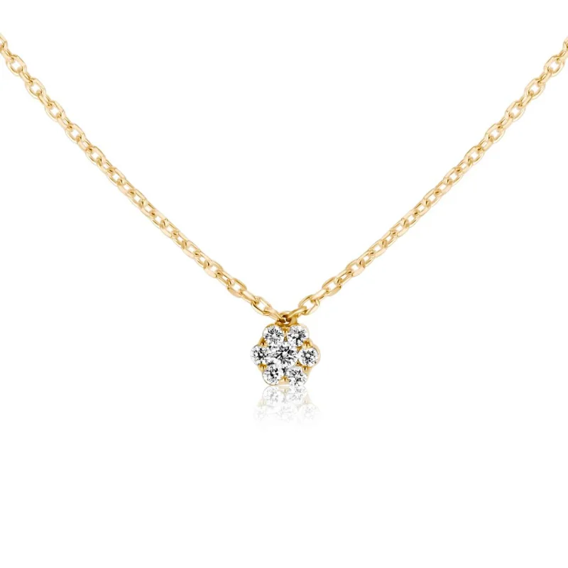 Collier marguerite Excellence Or Jaune 750/1000 & Diamants