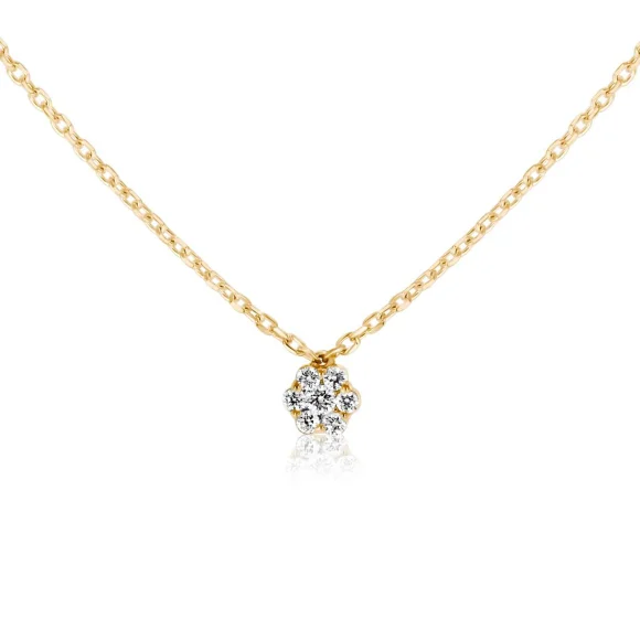Collier marguerite Excellence Or Jaune 750/1000 & Diamants