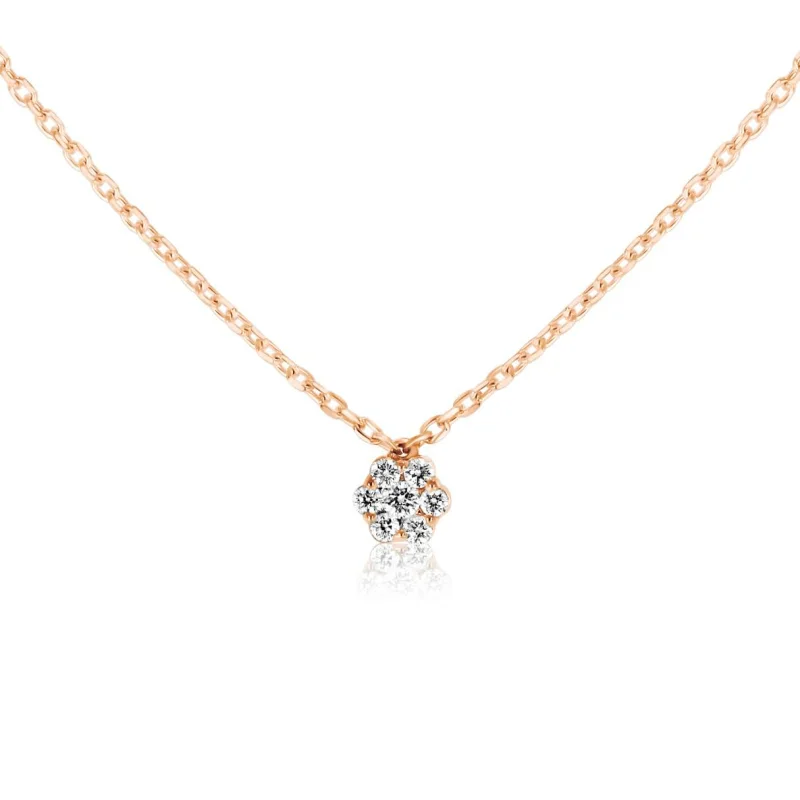 Collier marguerite Excellence Or rose...