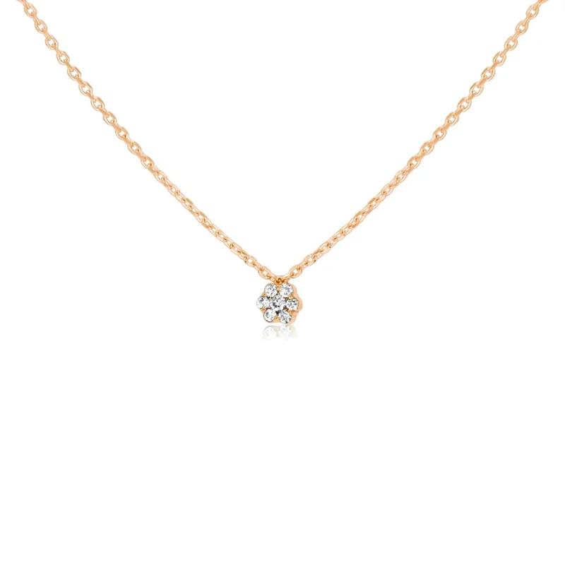Collier marguerite Excellence Or rose...