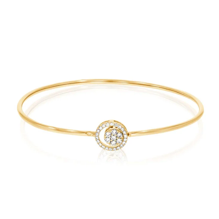 Bracelet marguerite Excellence Or jaune 750/1000 & Diamants