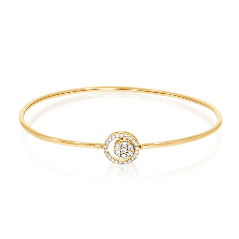 Bracelet marguerite Excellence Or jaune 750/1000 & Diamants