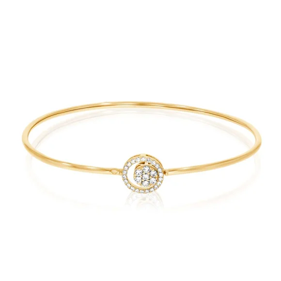 Bracelet marguerite Excellence Or jaune 750/1000 & Diamants