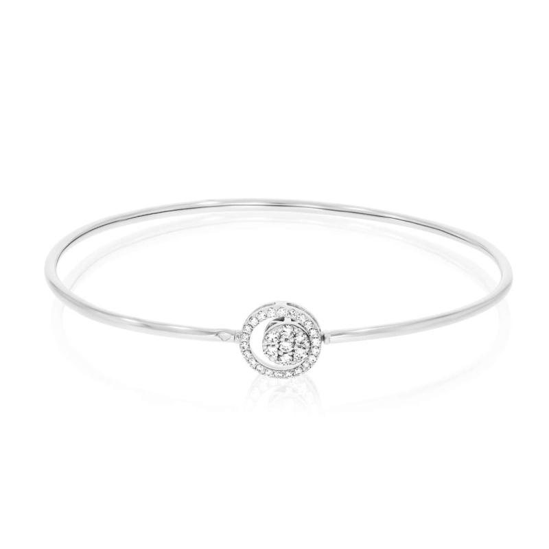 Bracelet marguerite Excellence Or gris 750/1000 & Diamants