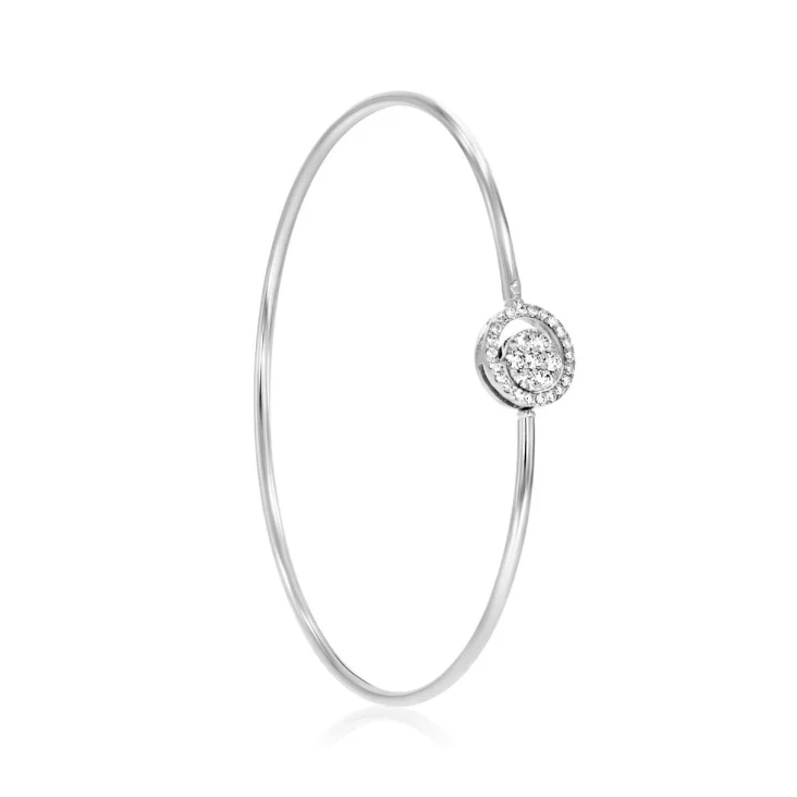 Bracelet marguerite Excellence Or gris 750/1000 & Diamants 2