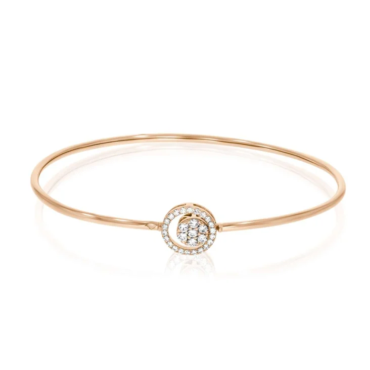 Bracelet marguerite Excellence Or rose 750/1000 & Diamants
