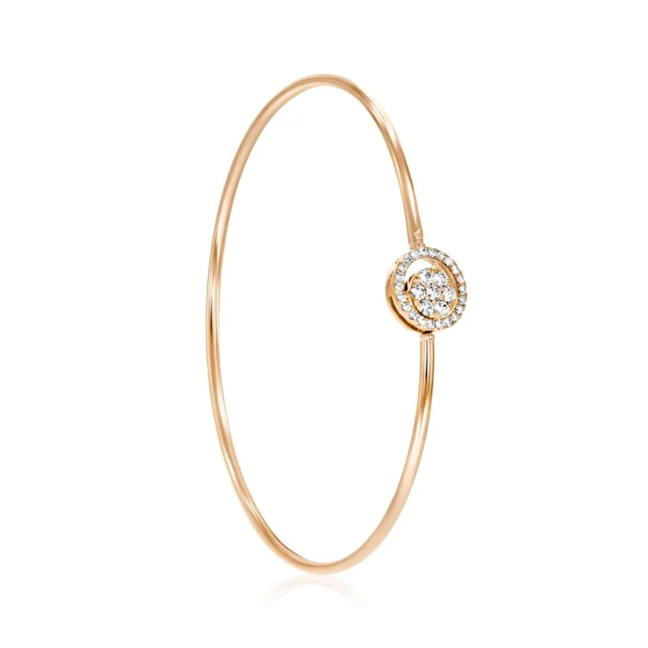 Bracelet marguerite Excellence Or rose 750/1000 & Diamants 2
