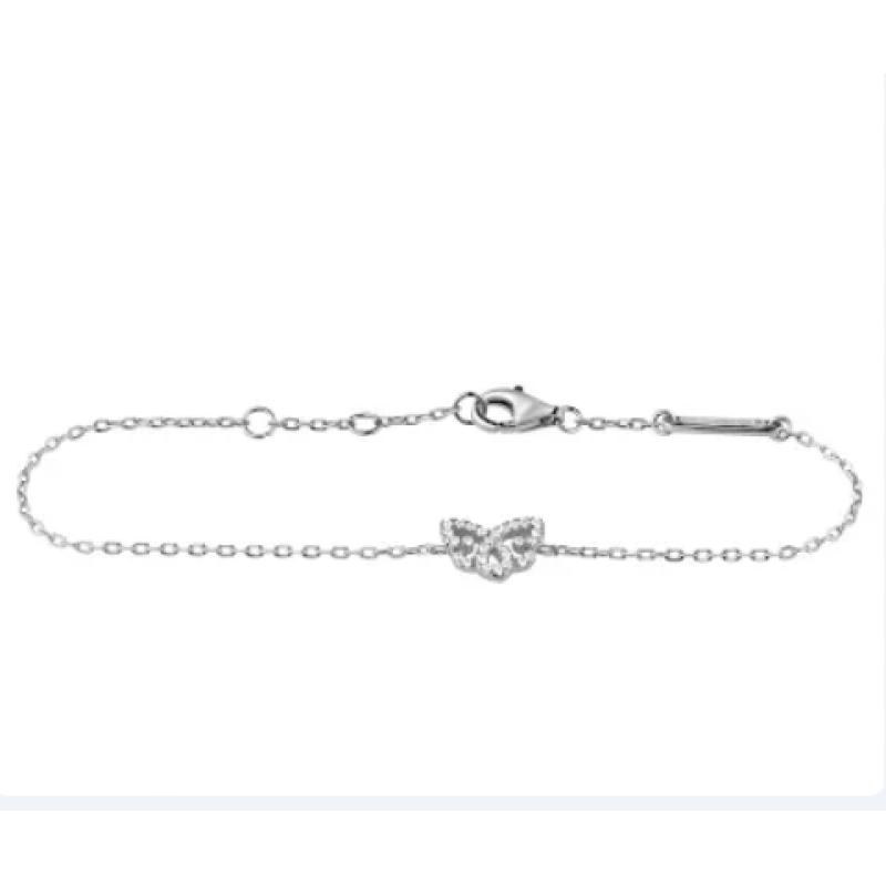 Gourmette papillon Excellence Argent 925 Rh