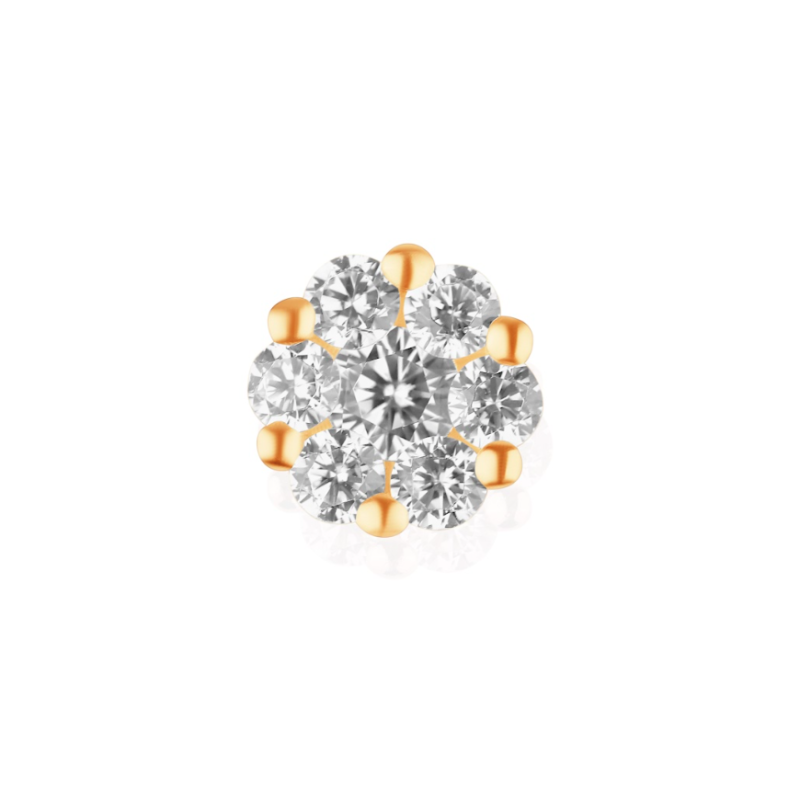 Pendentif marguerite Excellence Plaqué Or 18K 3Mic