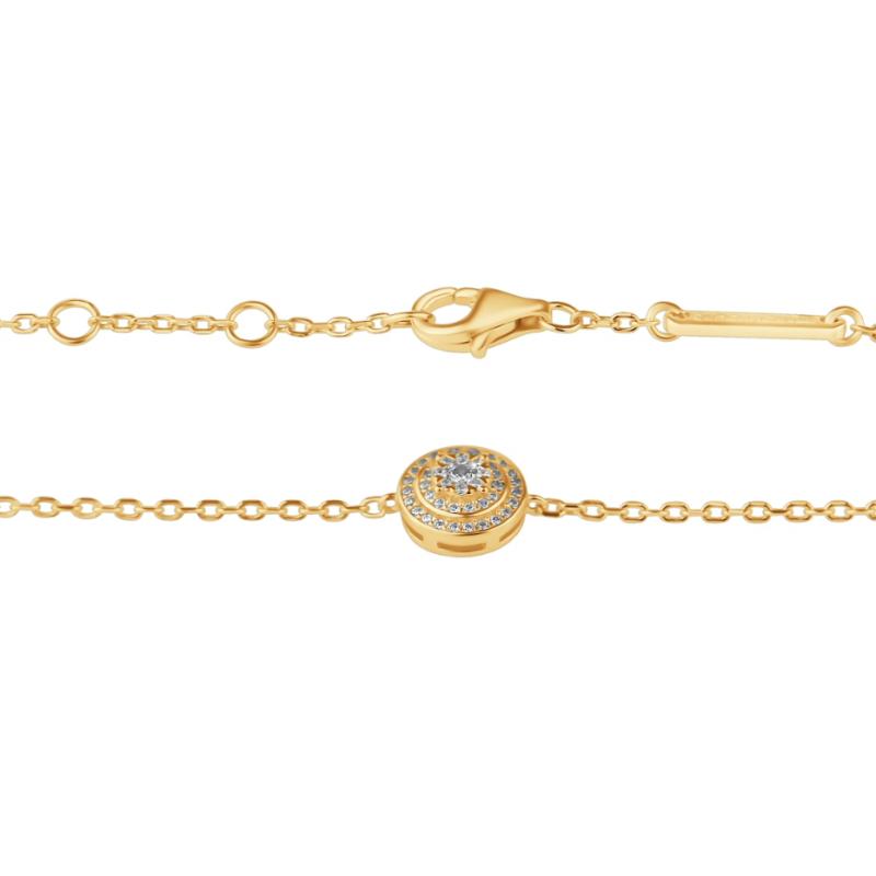 Gourmette marguerite Excellence Plaqué Or 18K 3Mic