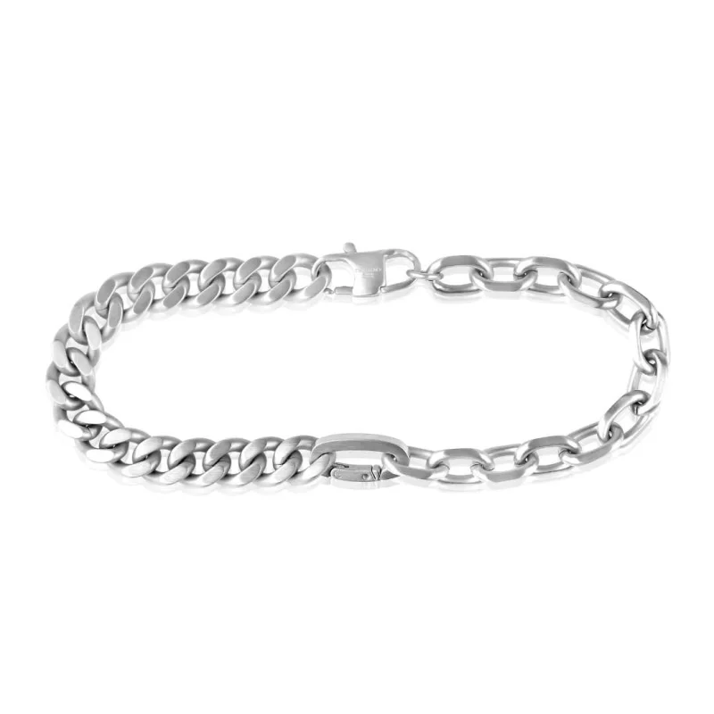 Gourmette identité Acier 316L brossé Gourmette identité Acier 316L brossé