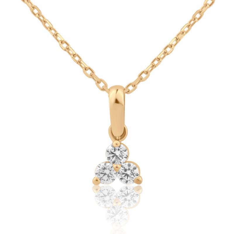 Pendentif trèfle Excellence Or jaune 750/1000 & Diamants