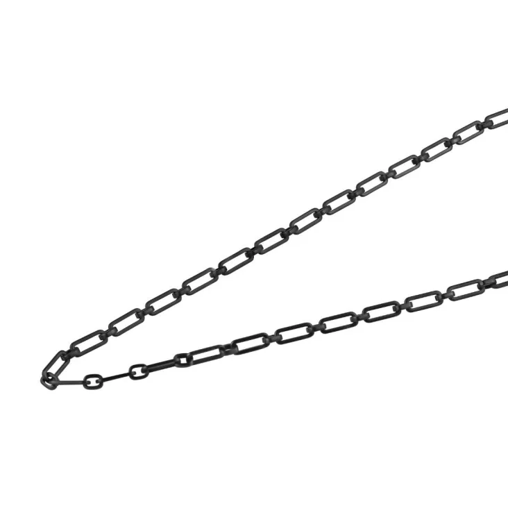 Collier maille Forçat large Acier 316L PVD noir 2