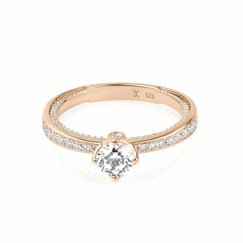 Bague solitaire Excellence Argent 925... Bague solitaire Excellence Argent 925...