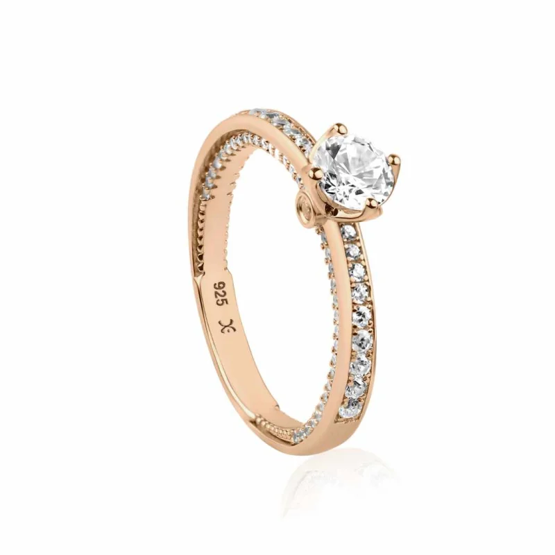 Bague solitaire Excellence Argent 925... Bague solitaire Excellence Argent 925...