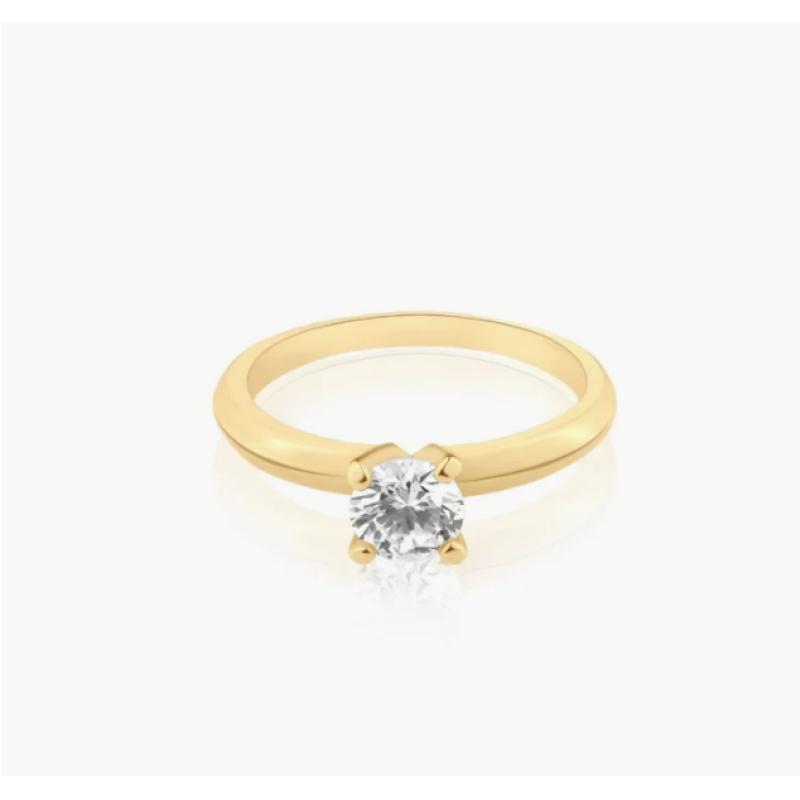 Solitaire Excellence Plaqué Or 18K 3Mic