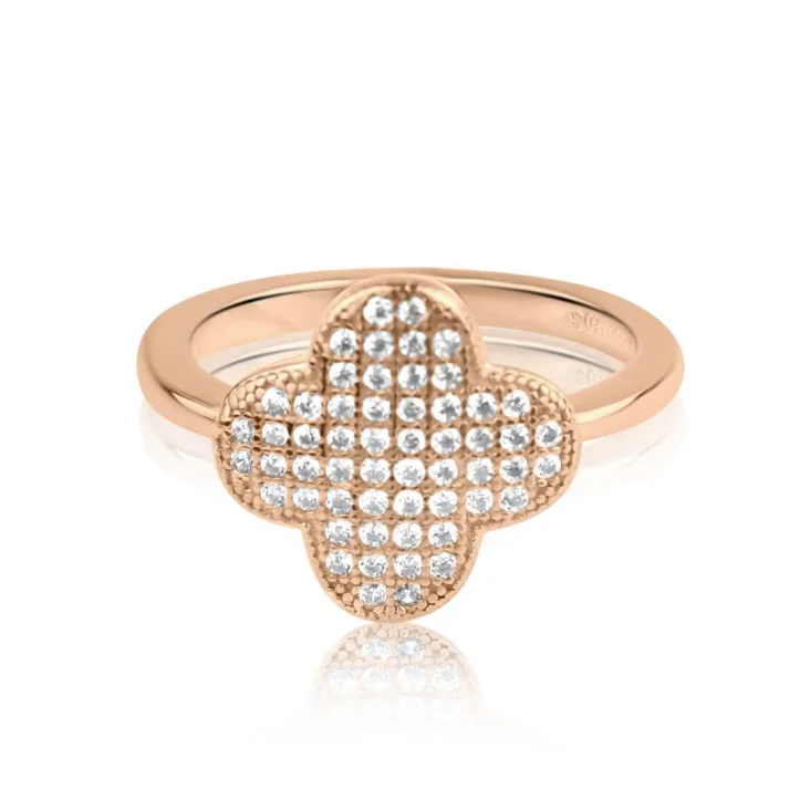 Bague Trefle Excellence Argent 925 R.Gold