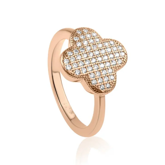 Bague Trefle Excellence Argent 925 R.Gold