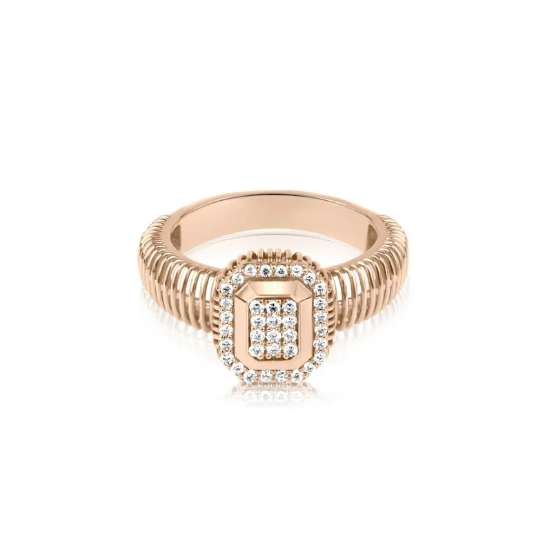 Bague Excellence en Or rose 750/1000...
