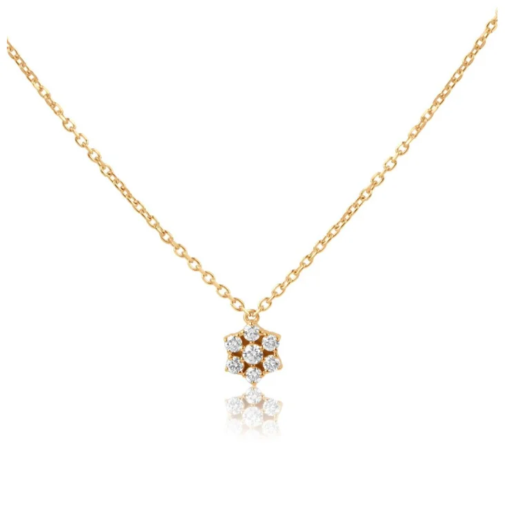 Collier Marguerite Or jaune & diamants