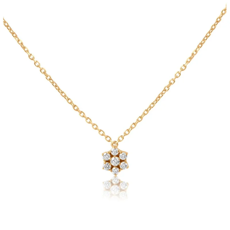 Collier Marguerite Or jaune & diamants Collier Marguerite Or jaune & diamants