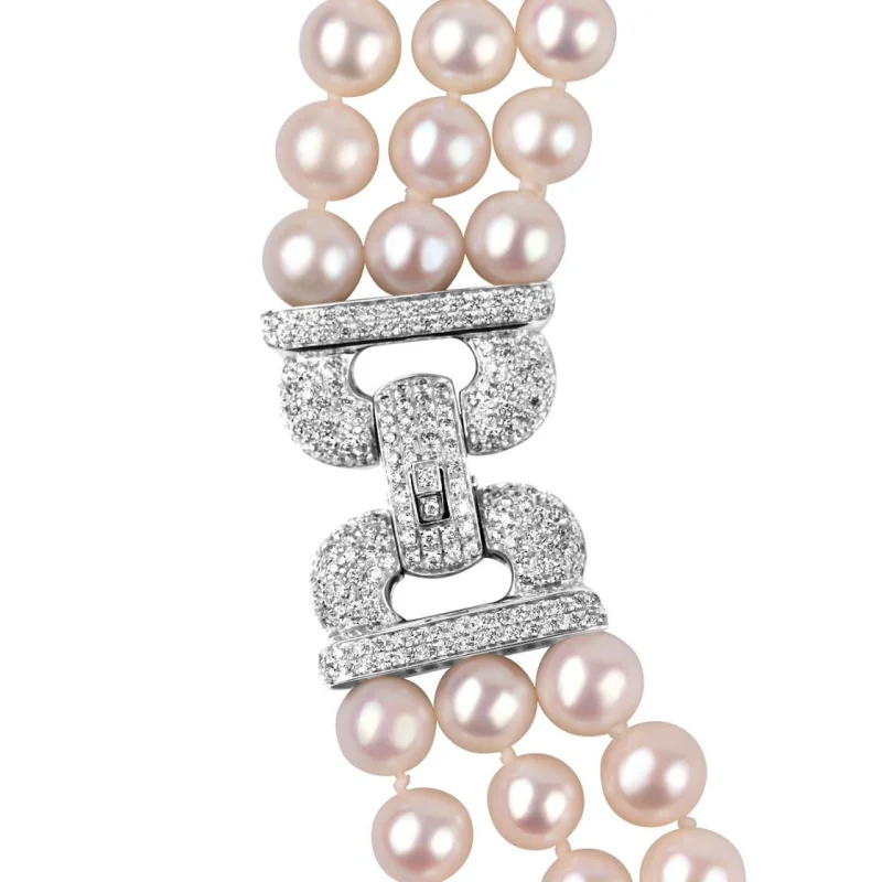 Fermoir Excellence Or gris 750/1000 & Diamants Fermoir Excellence Or gris 750/1000 & Diamants