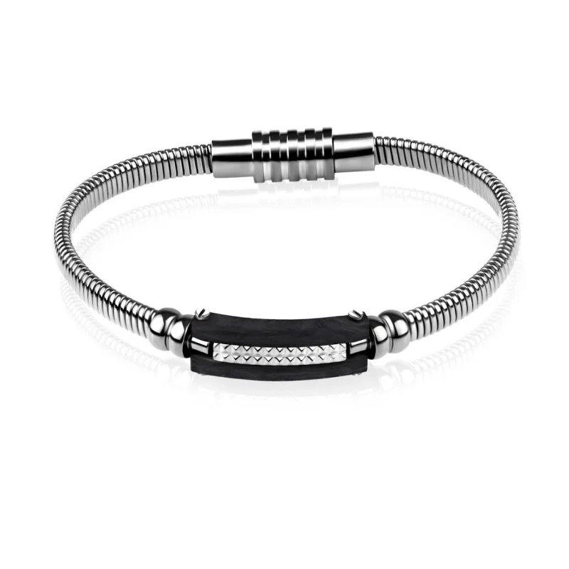 Bracelet Excellence Acier 316L & carbone Bracelet Excellence Acier 316L & carbone