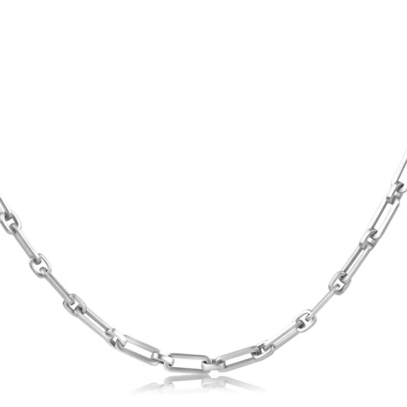 Collier Forçat large Acier 316L gris brossé Collier Forçat large Acier 316L gris brossé
