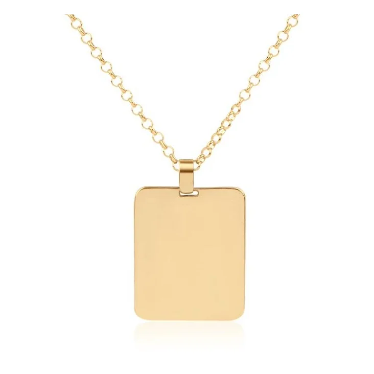 Pendentif Rectangle Excellence Or jaune 750/1000