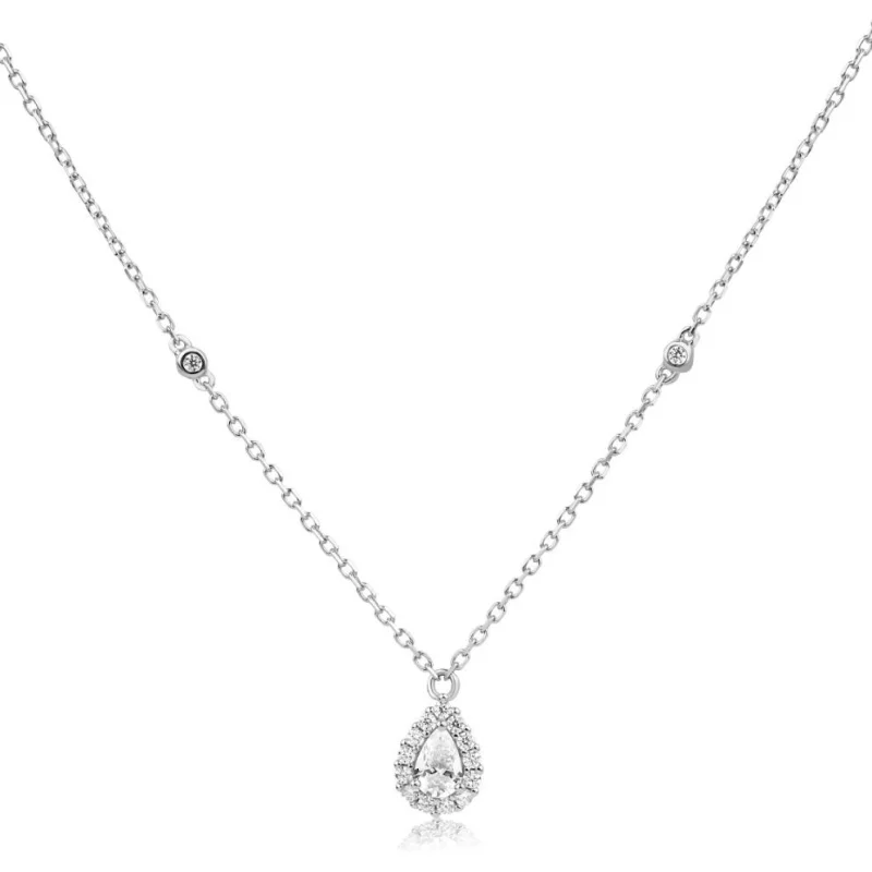 Collier poire Excellence Argent 925 Rhodié Collier poire Excellence Argent 925 Rhodié