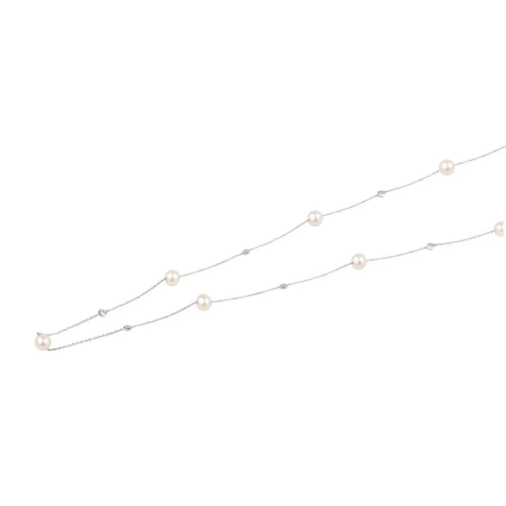 Sautoir Excellence Argent Rh & Perle D'eau Douce 8-8.5