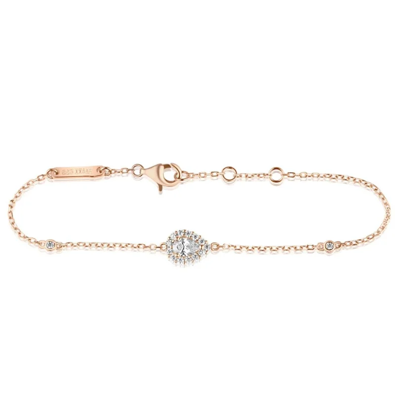 Gourmette poire Excellence Argent 925 R.Gold Gourmette poire Excellence Argent 925 R.Gold