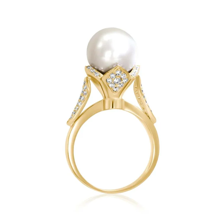 Bague Flower Excellence Or jaune 750/1000, FWP & Diamants