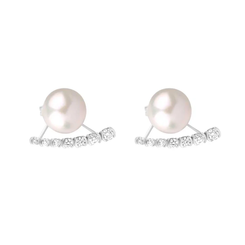 Boucles Excellence Or gris 750/1000 &... Boucles Excellence Or gris 750/1000 &...