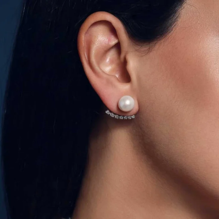 Boucles Excellence Or gris 750/1000 & Diamant 2