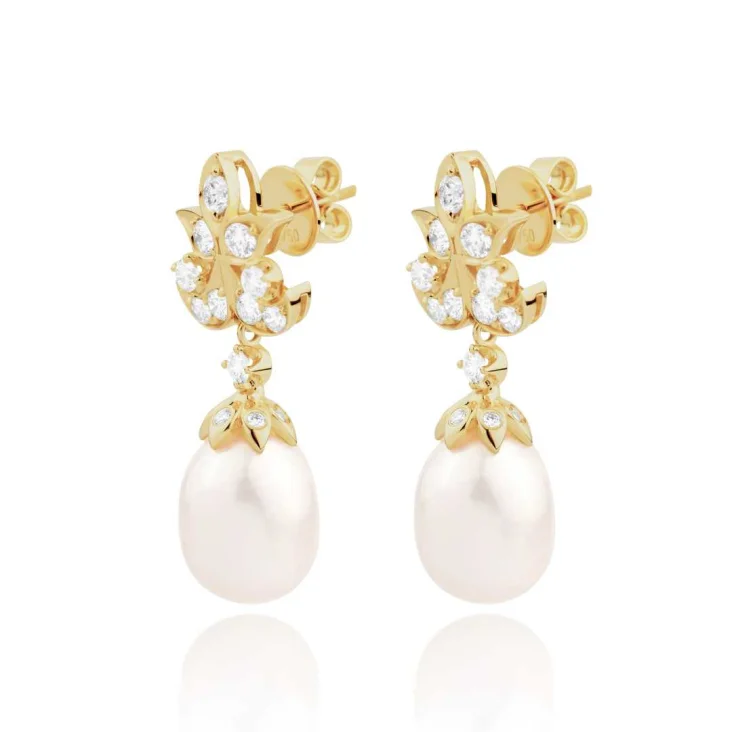 Boucles Excellence Or jaune 750/1000, Diamants & FWP 2