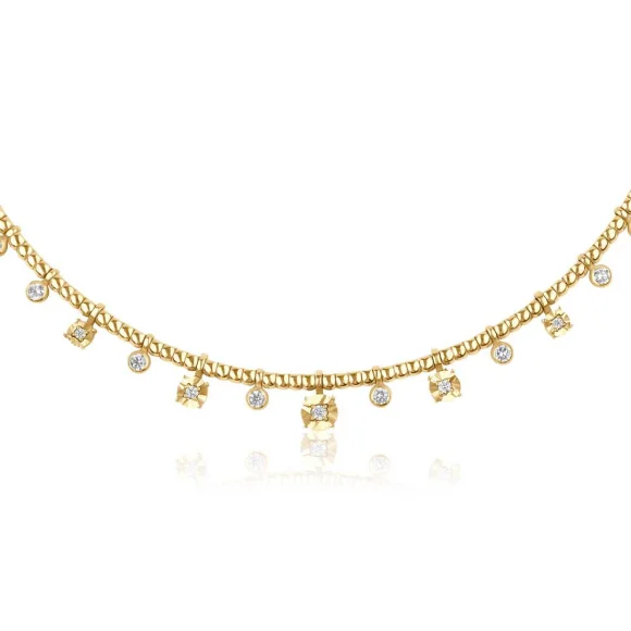 Choker Excellence Or jaune 750/1000 & Diamants