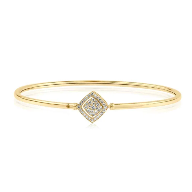 Bracelet Jonc Excellence Or jaune 750/1000 & Diamants