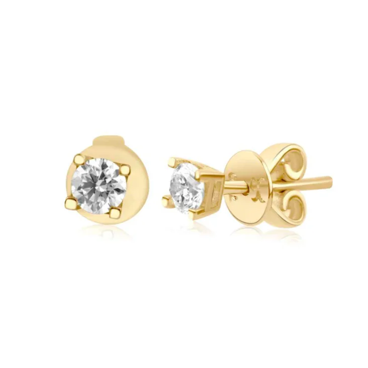 Puces d'oreilles Excellence Or jaune 750/1000 & Diamants