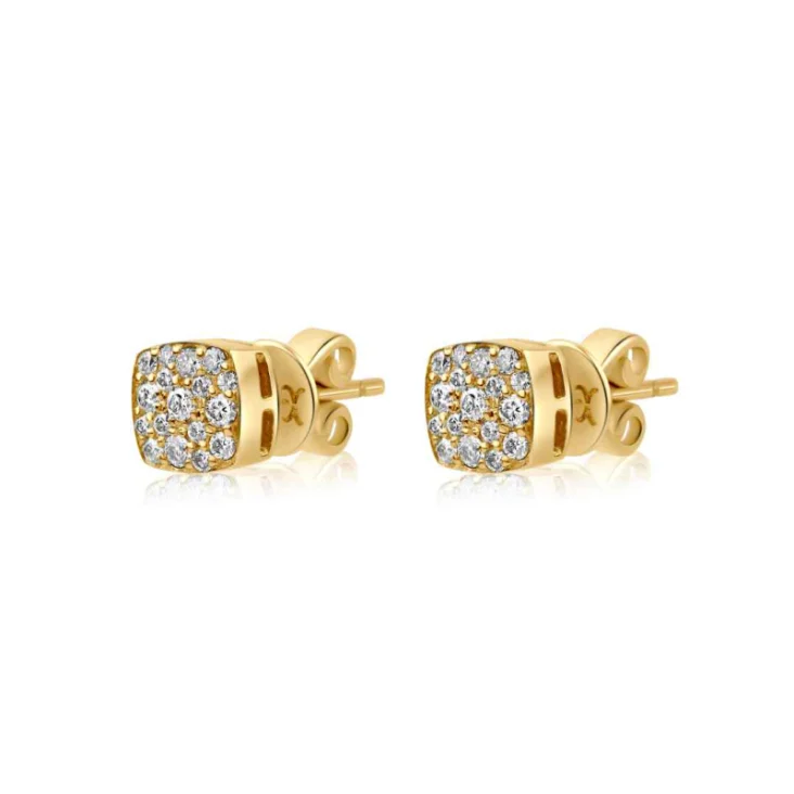Puces d'oreilles Excellence Or jaune 750/1000 & Diamants