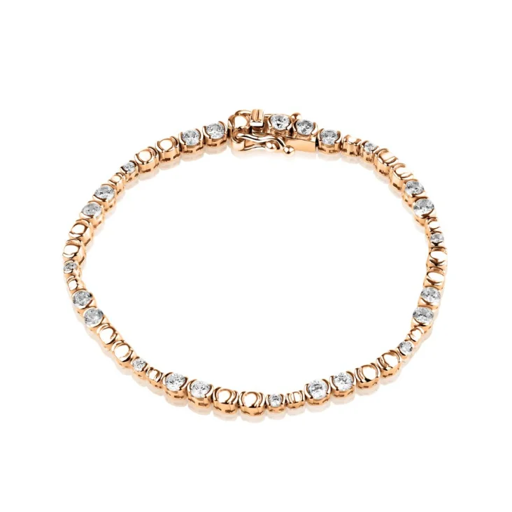 Gourmette rivière Excellence Argent 925 R.Gold 2