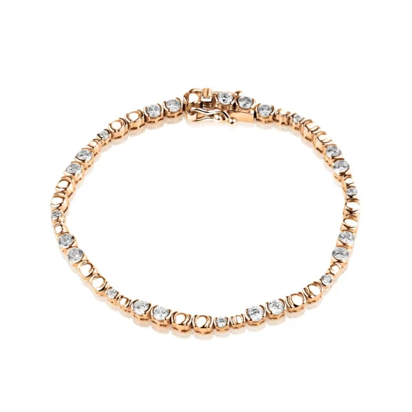 Gourmette rivière Excellence Argent 925 R.Gold