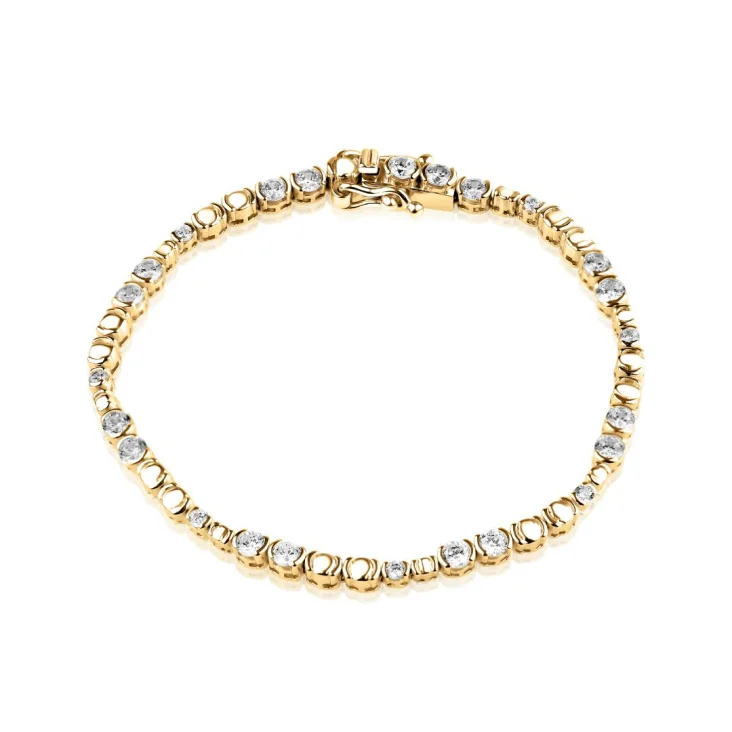 Gourmette rivière Excellence Plaqué Or 18K 3Mic 2