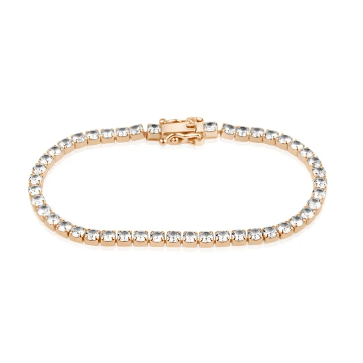 Gourmette rivière Excellence Argent 925 R.Gold