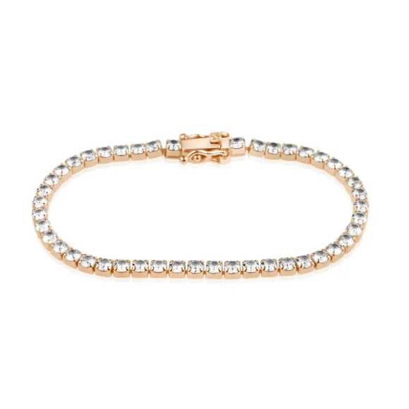 Gourmette rivière Excellence Argent 925 R.Gold
