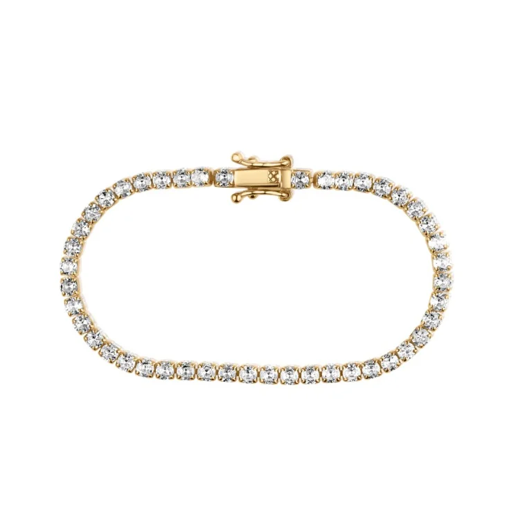 Gourmette rivière Excellence Plaqué Or 18K 3Mic 2