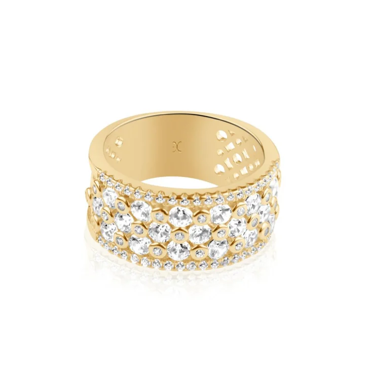 Bague Excellence Plaqué Or 18K 3Mic