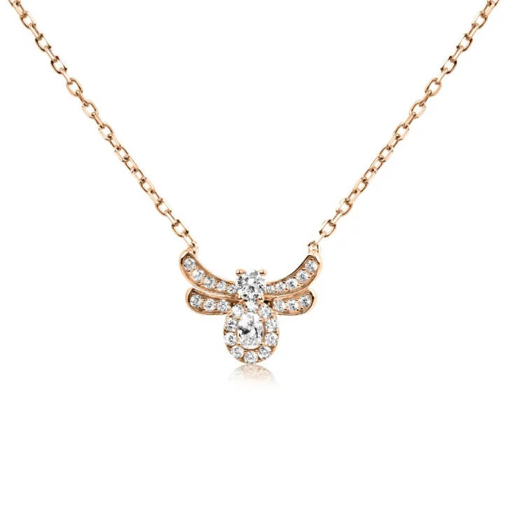 Collier abeille Excellence Argent 925 R.Gold 2
